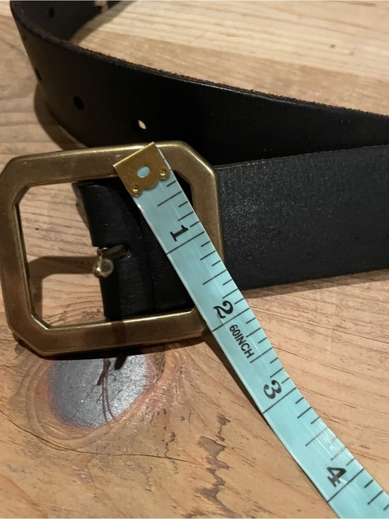 Lucky Brand Leathef VTG Black Brown Contrast Stitch Belt Rare EUC L XL main image 11